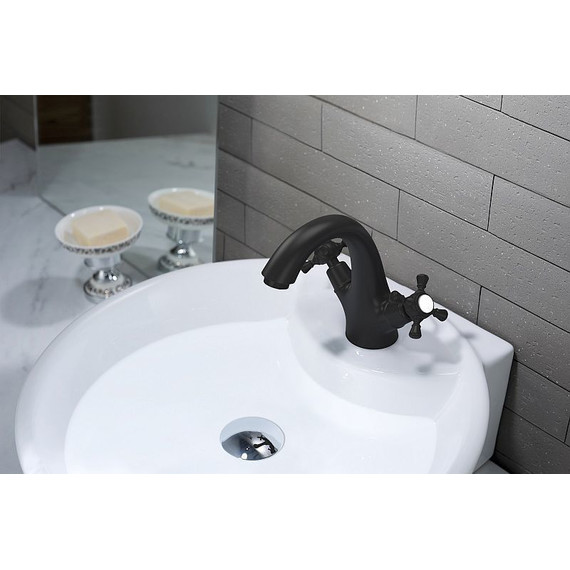 Смеситель для раковины Timo Nelson 1911/03F, черный - 3 Смеситель для раковины Timo Nelson 1911/03F, черный фото 3