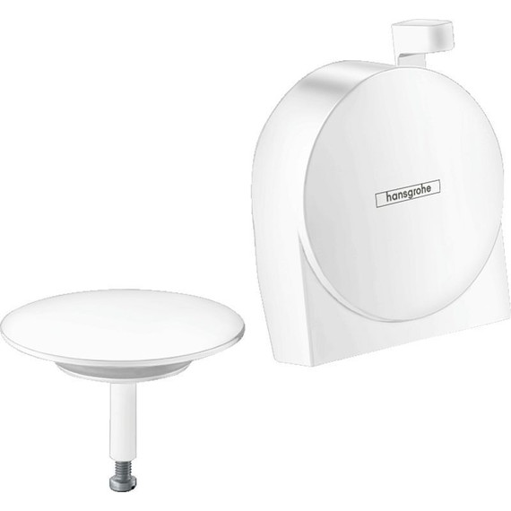 Внешняя часть излива на ванну с набором для слива и перелива Hansgrohe Exafill S 58117700, белый фото 