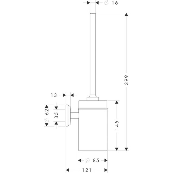 Ёршик для унитаза Hansgrohe Logis Classic 41632000 - 2 Ёршик для унитаза Hansgrohe Logis Classic 41632000 фото 2
