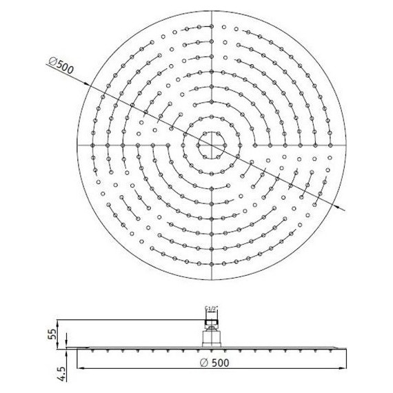 Верхний душ RGW SP-81 21148130-01, нержавеющая сталь, 300х300 мм фото 6
