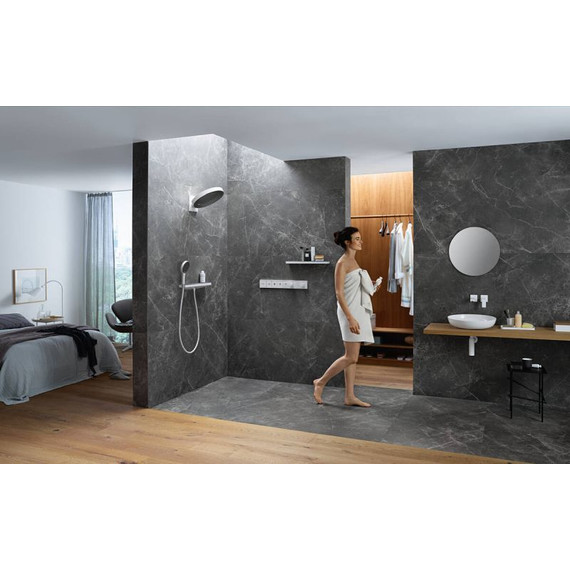 Шланговое подсоединение с держателем и полкой Hansgrohe Rainfinity 26843000 L фото 3