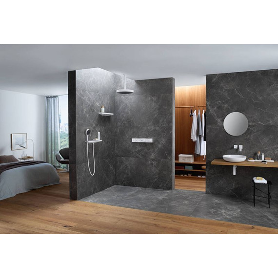Шланговое подсоединение с держателем и полкой Hansgrohe Rainfinity 26843000 L фото 4