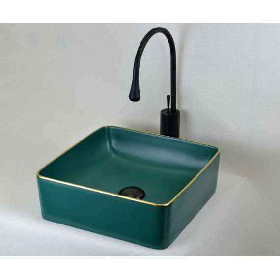 Раковина-чаша Bronze de Luxe 40 см 1063, зеленый/золото - 5 Раковина-чаша Bronze de Luxe 40 см 1063, зеленый/золото фото 5