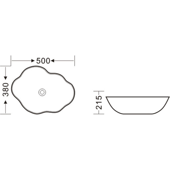 Раковина-чаша Bronze de Luxe 50 см 1395, черный/золото фото 5