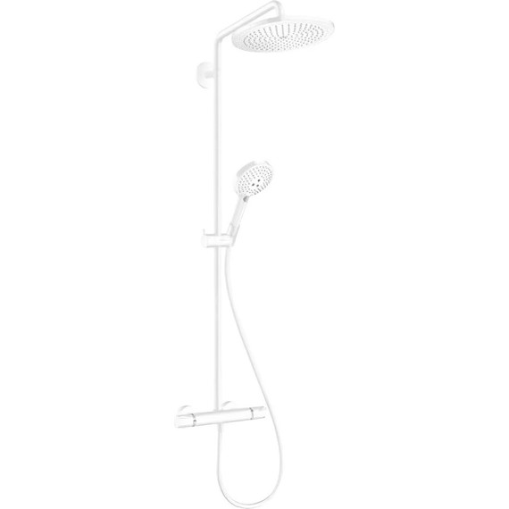 Душевая стойка с термостатом Hansgrohe Raindance Select S Showerpipe 280 1jet 26890700, белый фото 