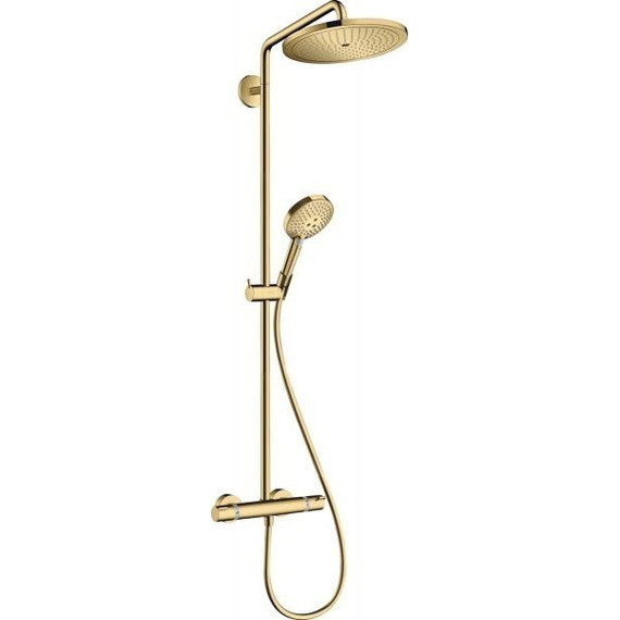 Душевая стойка с термостатом Hansgrohe Raindance Select S Showerpipe 280 1jet 26890990, золото фото 