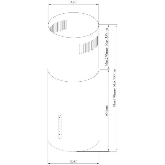 Вытяжка Korting KHA 39970 W Cylinder - 4 Вытяжка Korting KHA 39970 W Cylinder фото 4