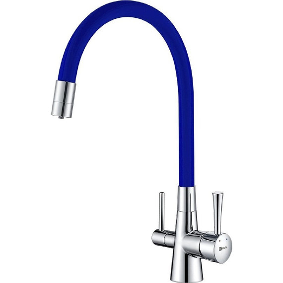 Смеситель для кухни Lemark Comfort LM3075C-Blue, хром/синий фото 