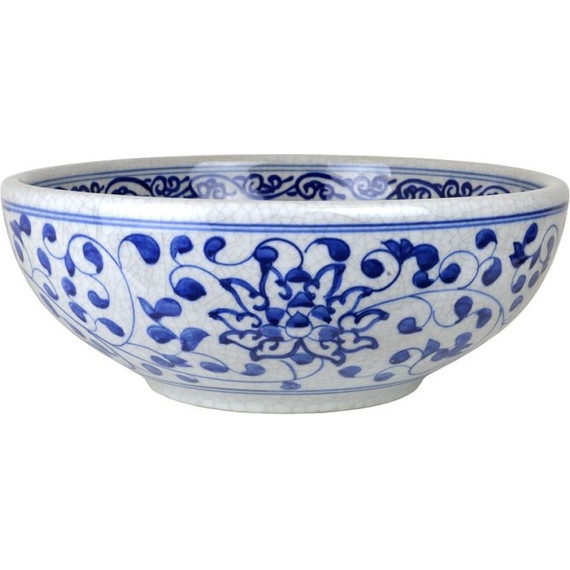 Раковина-чаша Bronze de Luxe Melody 40 см 2241, синий/искусственное состаривание фото 2