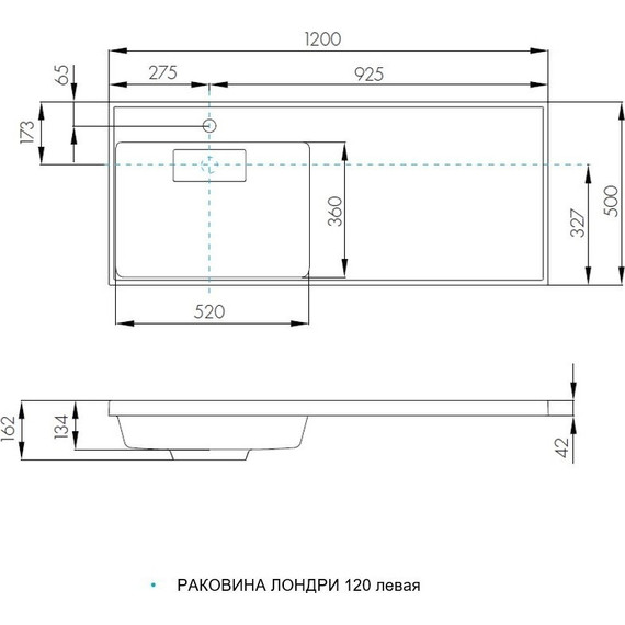Тумба напольная с раковиной-столешницей Акватон Лондри 120 см 1A2359K1LH010 (раковина слева) - 14 Тумба напольная с раковиной-столешницей Акватон Лондри 120 см 1A2359K1LH010 (раковина слева) фото 14