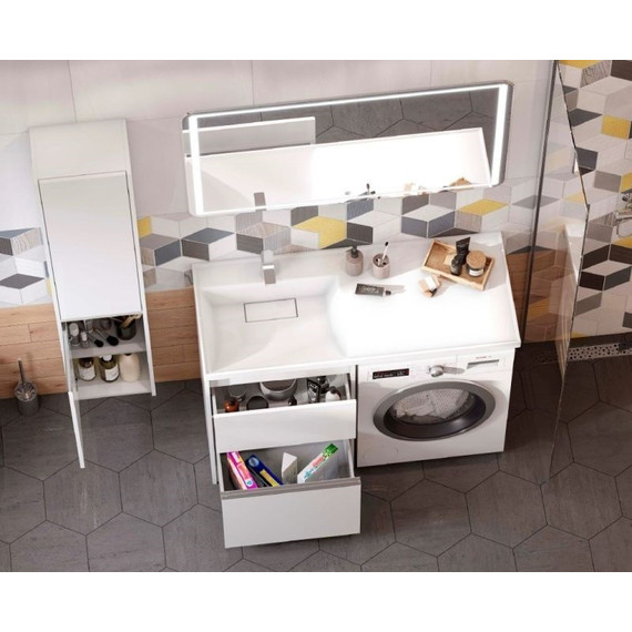 Тумба напольная с раковиной-столешницей Акватон Лондри 120 см 1A2359K1LH010 (раковина слева) - 5 Тумба напольная с раковиной-столешницей Акватон Лондри 120 см 1A2359K1LH010 (раковина слева) фото 5