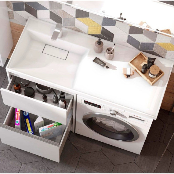 Тумба напольная с раковиной-столешницей Акватон Лондри 120 см 1A2359K1LH010 (раковина слева) - 7 Тумба напольная с раковиной-столешницей Акватон Лондри 120 см 1A2359K1LH010 (раковина слева) фото 7