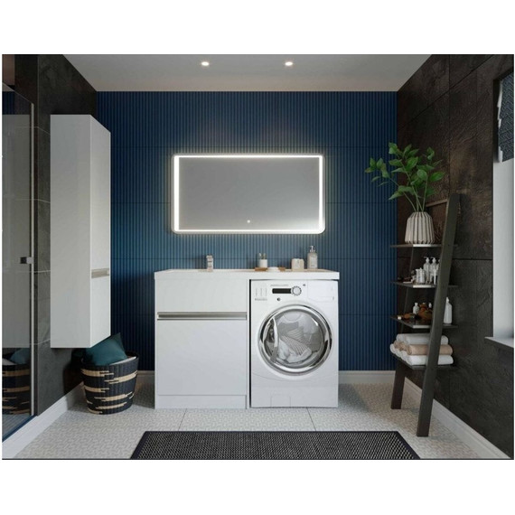 Тумба напольная с раковиной-столешницей Акватон Лондри 120 см 1A2359K1LH010 (раковина слева) - 4 Тумба напольная с раковиной-столешницей Акватон Лондри 120 см 1A2359K1LH010 (раковина слева) фото 4