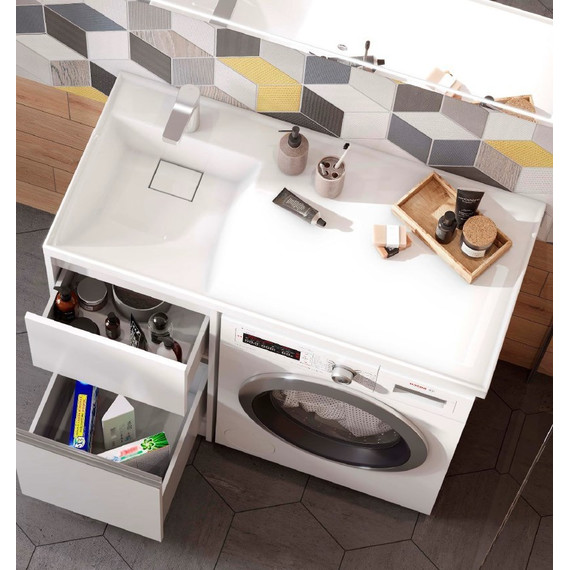 Тумба напольная с раковиной-столешницей Акватон Лондри 105 см 1A2360K0LH010 (раковина слева) - 6 Тумба напольная с раковиной-столешницей Акватон Лондри 105 см 1A2360K0LH010 (раковина слева) фото 6