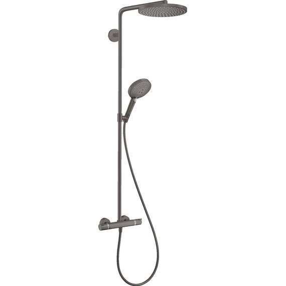 Душевая стойка с термостатом Hansgrohe Raindance Select S Showerpipe 240 1jet PowderRain 27633340, черный хром фото 