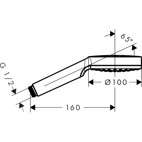 Ручной душ Hansgrohe Crometta 1jet EcoSmart 26333400, белый/хром фото 4