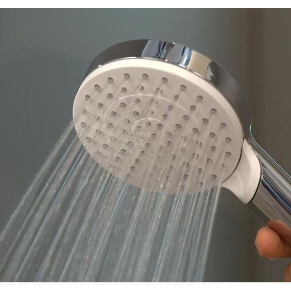 Ручной душ Hansgrohe Crometta 1jet EcoSmart 26333400, белый/хром фото 3