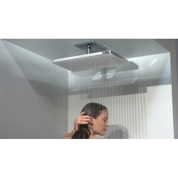 Верхний душ Hansgrohe Rainmaker Select 460 2jet 24004400, латунь/стекло, белый/хром фото 2