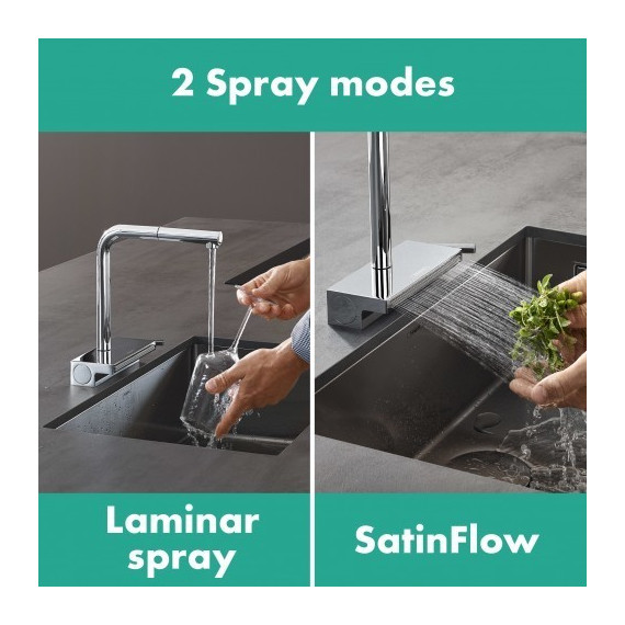 Смеситель для кухни Hansgrohe Aquno Select M81 73830800, цвет сталь - 6 Смеситель для кухни Hansgrohe Aquno Select M81 73830800, цвет сталь фото 6