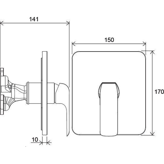 Смеситель для душа Ravak Flat - FL 066.00 X070124+X070139 - 5 Смеситель для душа Ravak Flat - FL 066.00 X070124+X070139 фото 5