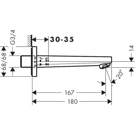 Излив для ванны Hansgrohe Metropol 32542000 - 4 Излив для ванны Hansgrohe Metropol 32542000 фото 4