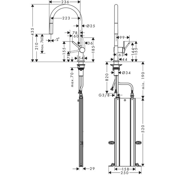 Смеситель для кухни Hansgrohe Talis M54 210 72803000 фото 2