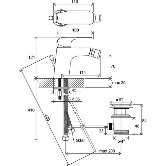 Смеситель для биде Ravak Flat - FL 055.00 X070122 фото 2