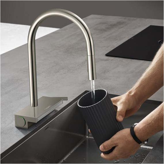 Смеситель для кухни Hansgrohe Aquno Select M81 73831800, сталь фото 3