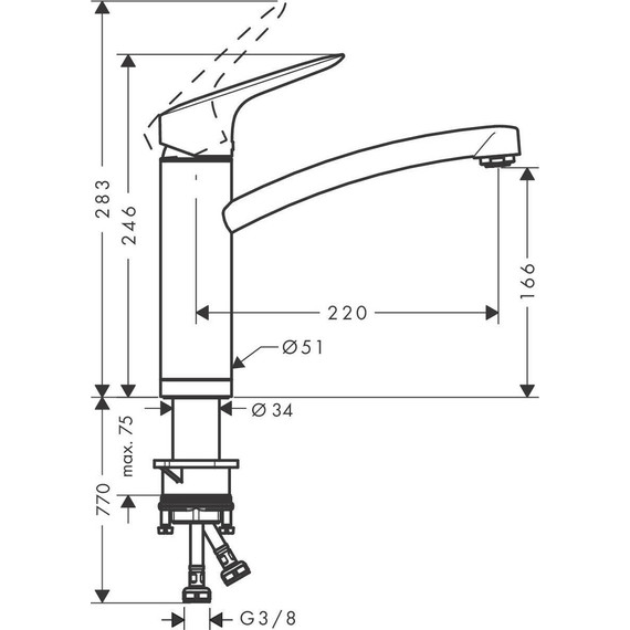 Смеситель для кухни Hansgrohe Logis M31 71833000 фото 5