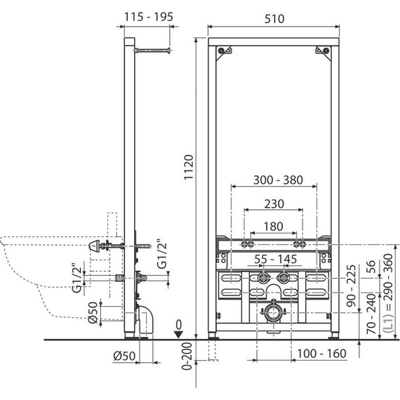 Инсталляция для биде Ravak Uni Chrome X01704 фото 3