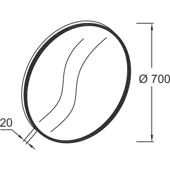 Зеркало Jacob Delafon Odeon Rive Gauche 70 см EB1177-BLV, черный фото 3