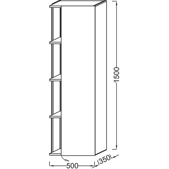 Пенал подвесной Jacob Delafon Terrace 50 см R EB1179D-G1C, белый/дерево - 4 Пенал подвесной Jacob Delafon Terrace 50 см R EB1179D-G1C, белый/дерево фото 4
