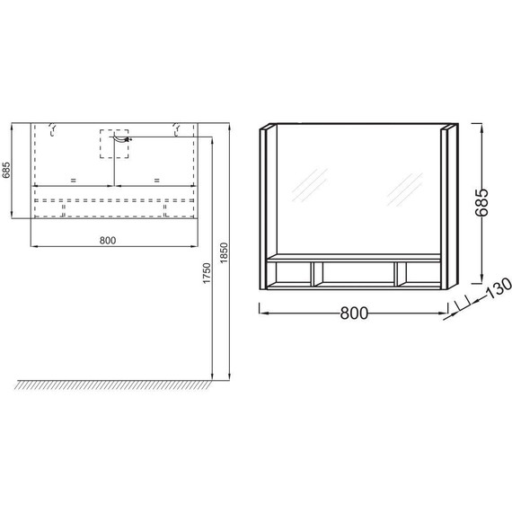 Зеркало Jacob Delafon Terrace Led 80 см EB1181-NF, дерево фото 7