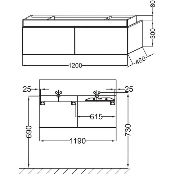 Тумба подвесная с раковиной Jacob Delafon Terrace 120 см EB1188-G1C, белый - 7 Тумба подвесная с раковиной Jacob Delafon Terrace 120 см EB1188-G1C, белый фото 7