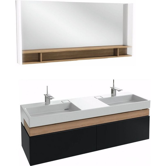 Тумба подвесная с раковиной Jacob Delafon Terrace 150 см EB1189-274, черный - 2 Тумба подвесная с раковиной Jacob Delafon Terrace 150 см EB1189-274, черный фото 2