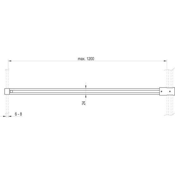 Комплект металлических деталей Ravak Walk-In W SET-Uni T connection GWD01000A099 фото 2