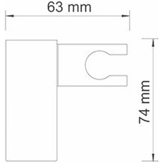 Держатель душевой лейки WasserKraft A224, черный - 2 Держатель душевой лейки WasserKraft A224, черный фото 2