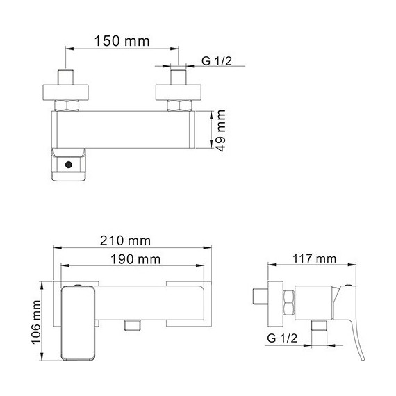 Смеситель для душа WasserKraft Aller 1062 - 5 Смеситель для душа WasserKraft Aller 1062 фото 5