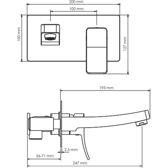 Смеситель для раковины настенный WasserKraft Aller 10630 фото 4