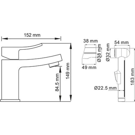 Смеситель для раковины с лейкой для биде WasserKraft Aller 1068 фото 4