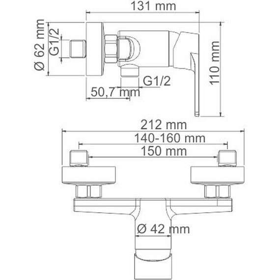 Смеситель для душа WasserKraft Dill 6102 - 5 Смеситель для душа WasserKraft Dill 6102 фото 5
