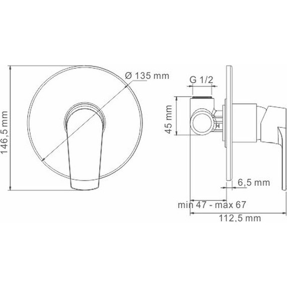 Смеситель для душа WasserKraft Dill 6151 - 4 Смеситель для душа WasserKraft Dill 6151 фото 4