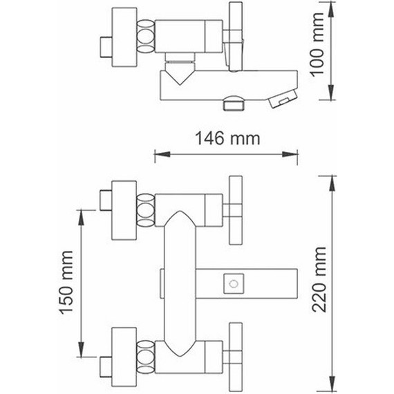 Смеситель для ванны WasserKraft Weser 7801 фото 4