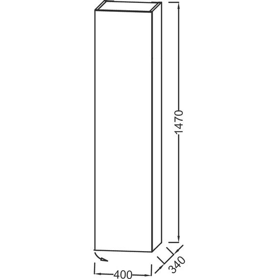 Пенал подвесной Jacob Delafon 40 см R EB1850D-G80, светло-коричневый лак - 2 Пенал подвесной Jacob Delafon 40 см R EB1850D-G80, светло-коричневый лак фото 2