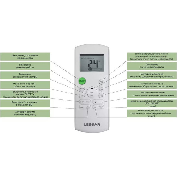 Сплит-система Lessar Flexcool Inverter LS-HE09KSE2/LU-HE09KSE2 - 3 Сплит-система Lessar Flexcool Inverter LS-HE09KSE2/LU-HE09KSE2 фото 3