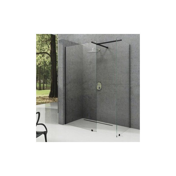 Душевое ограждение Ravak Walk-In Wall+Walk-In Wall 160х100 см (стекло 8 мм), чёрный/прозрачное фото 