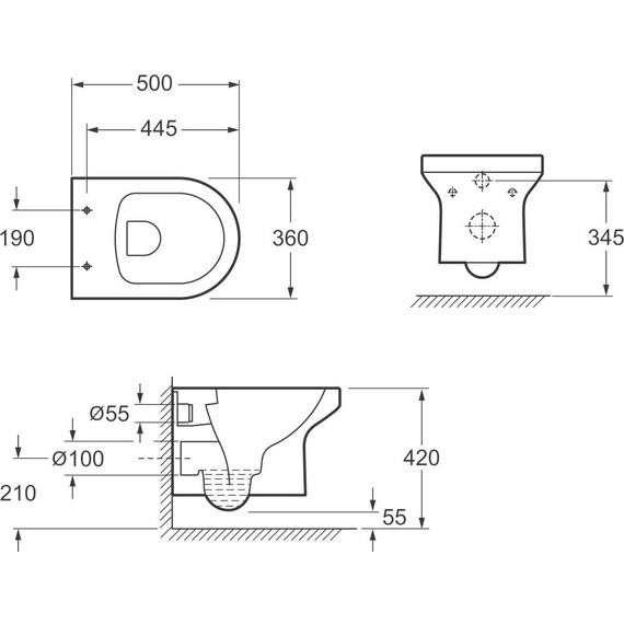 Унитаз подвесной безободковый Jacob Delafon Elite EDX114RU-00 с крышкой микролифт - 7 Унитаз подвесной безободковый Jacob Delafon Elite EDX114RU-00 с крышкой микролифт фото 7