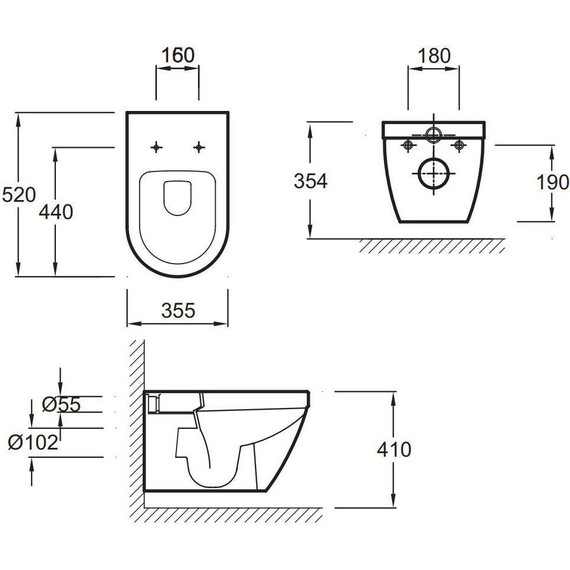 Унитаз подвесной безободковый Jacob Delafon Rodin+ EDY102-00 фото 6