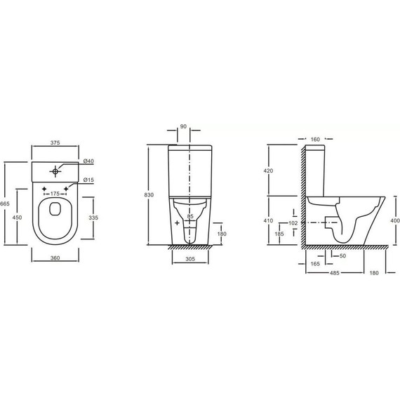 Унитаз-компакт безободковый Jacob Delafon Rodin+ UJAB102-00 - 6 Унитаз-компакт безободковый Jacob Delafon Rodin+ UJAB102-00 фото 6