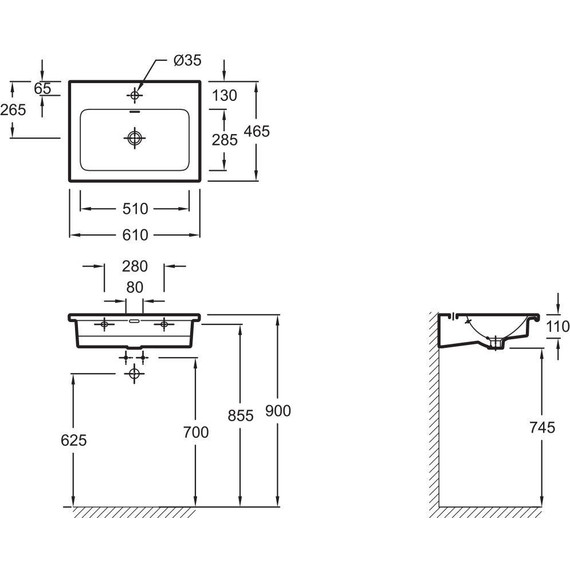 Раковина подвесная Jacob Delafon Vox 60 см EXAF112-Z фото 6